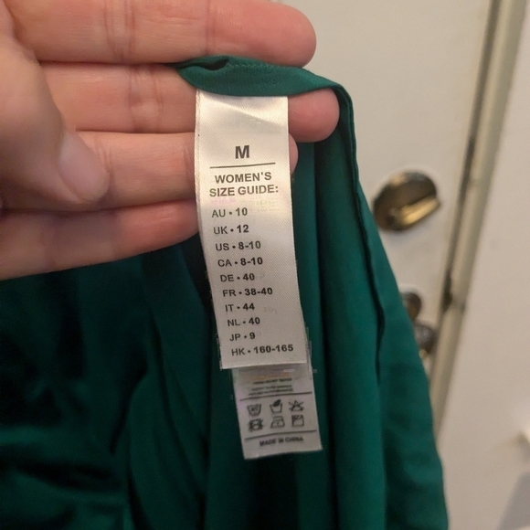 Slipintosoft 100% Mulberry Silk Green Midi Dress - Picture 5 of 6